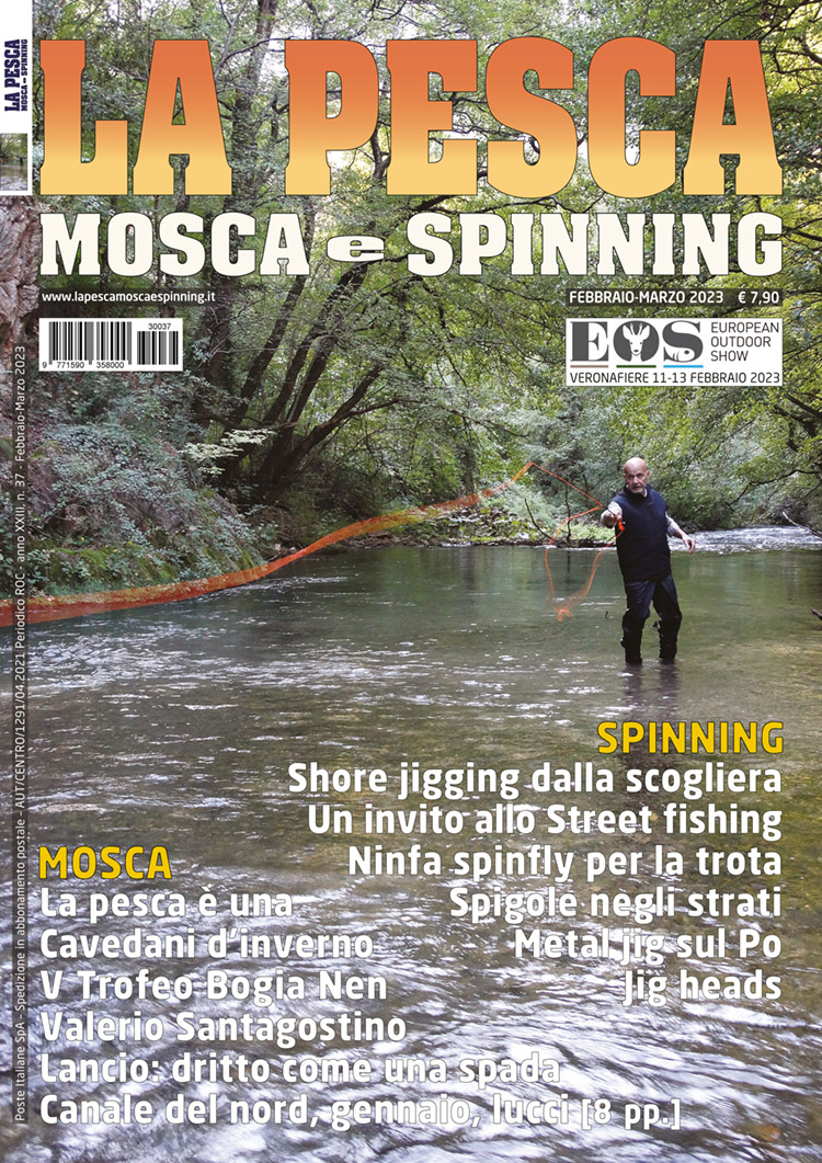 la pesca mosca e spinning - copertina rivista Febbraio-Marzo 2023